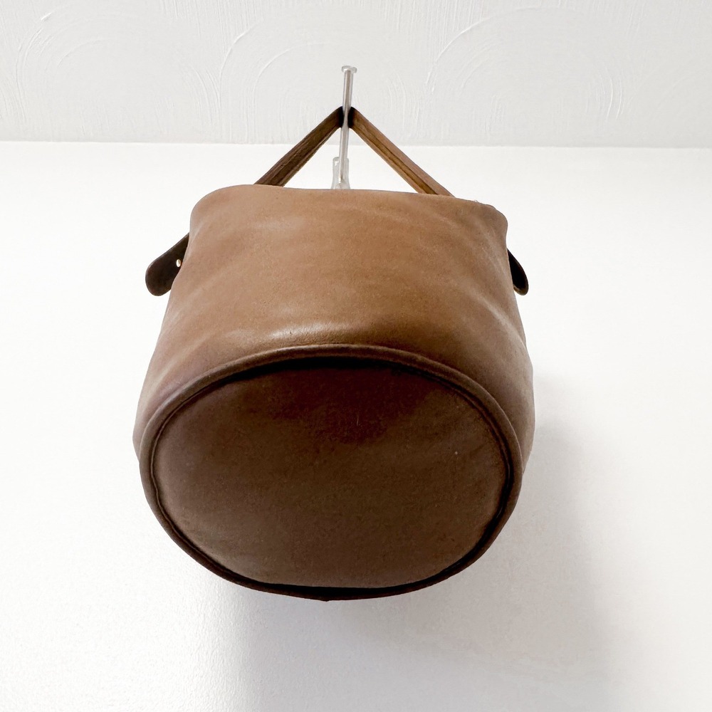 Vintage Coach Mahogany Leather Bucket Bag Brass Hardware Zip Top Shoulder Bag - Picture 2 of 16